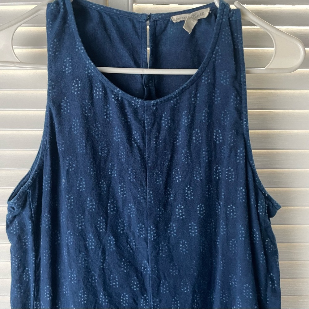 Eileen Fisher Organic Cotton Block Printed Dress - Picture 4 of 9